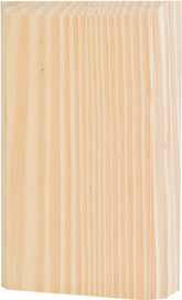 Waddell BTB35OAK Trim Block Moulding, 6 in L, 3-3/4 in W, 1 in Thick, Oak Wood